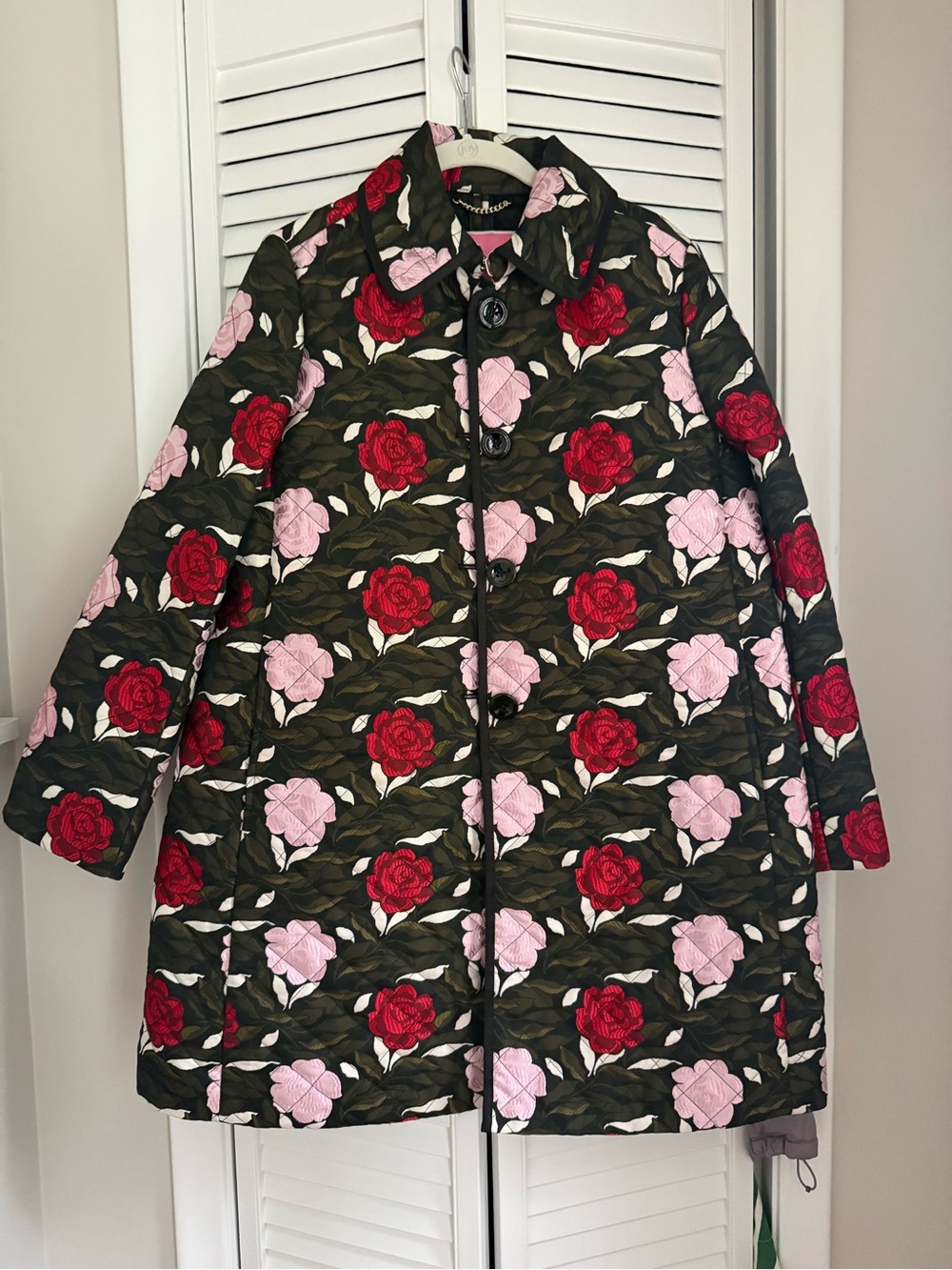 Kate Spade Rose Garden Brocade Quilted Topper